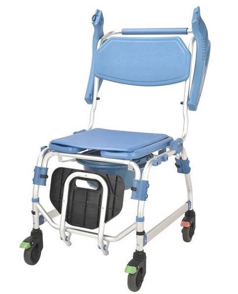 Коляска для інвалідів з туалетом MIRID KDB-698А. Багатофункціональний інвалідне крісло для душу і туалету. від компанії Медтехніка ZENET - Товари для здоров'я, затишку та комфорта - фото 1
