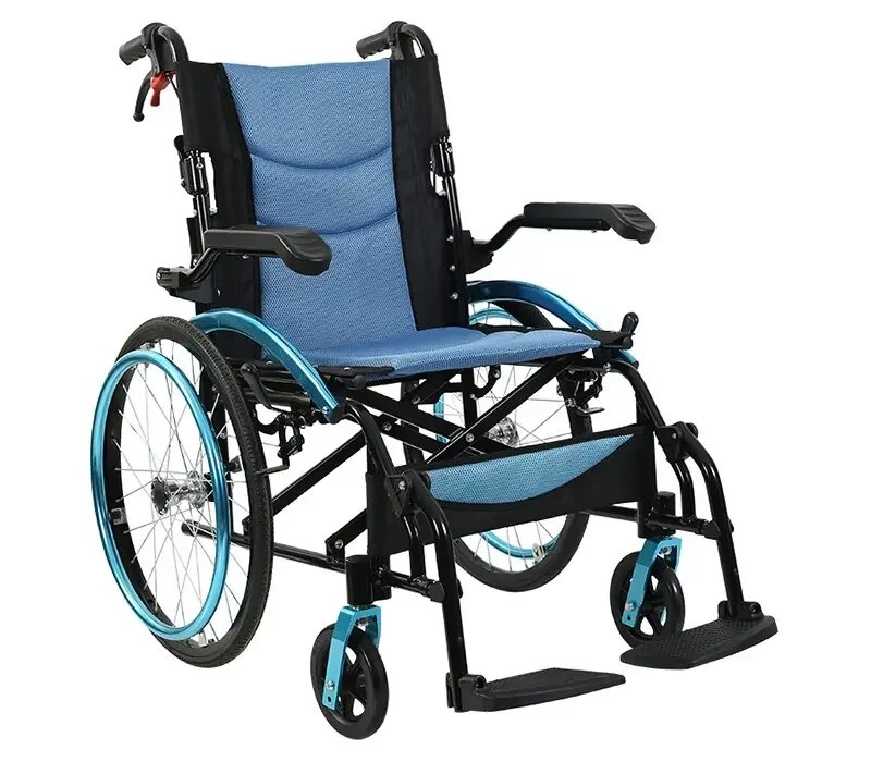 Коляска інвалідна алюмінієва без двигуна g 503 від компанії Медтехніка ZENET - Товари для здоров'я, затишку та комфорта - фото 1