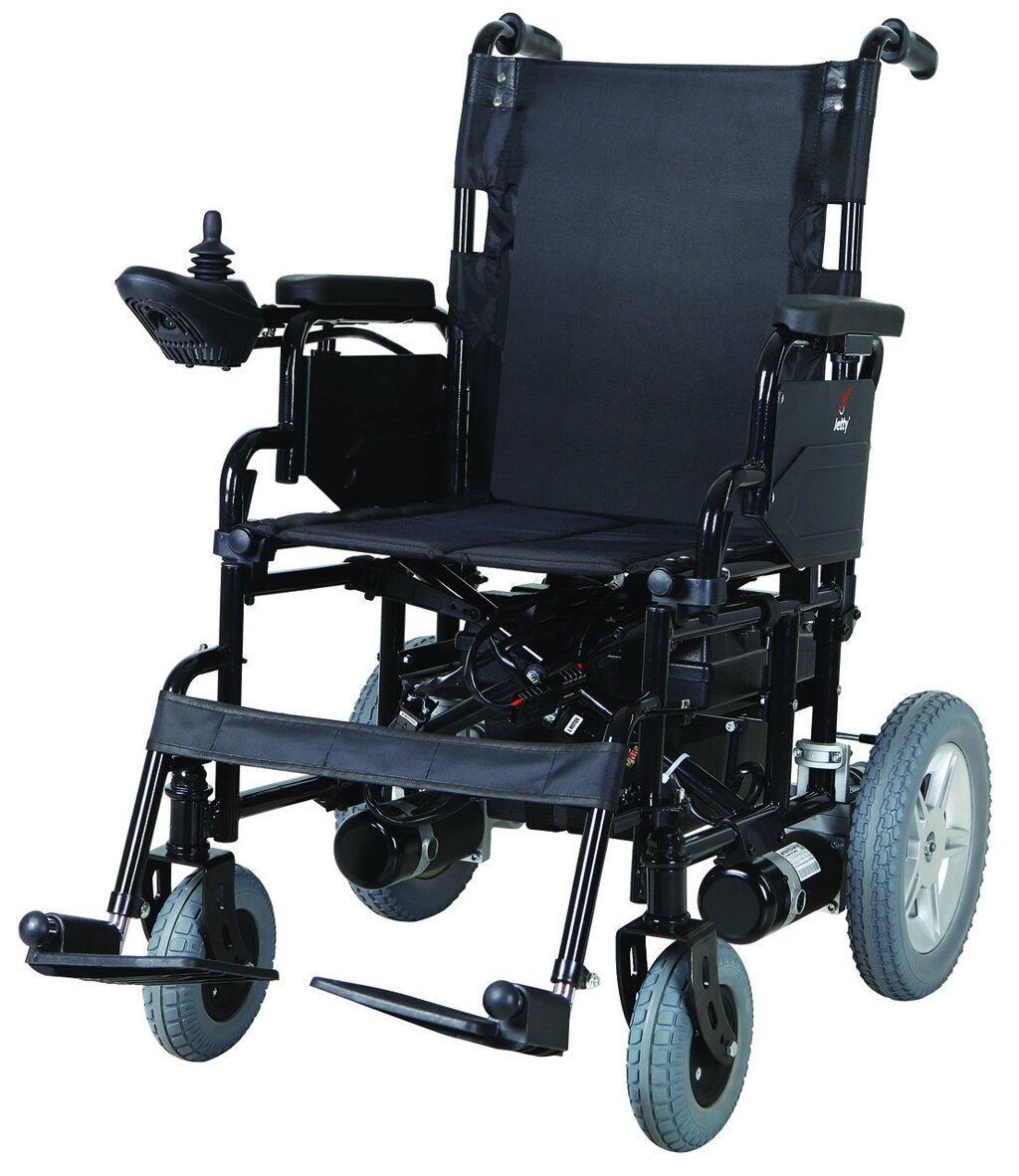 Коляска інвалідна, з двигуном, складана (JT-100) від компанії Медтехніка ZENET - Товари для здоров'я, затишку та комфорта - фото 1