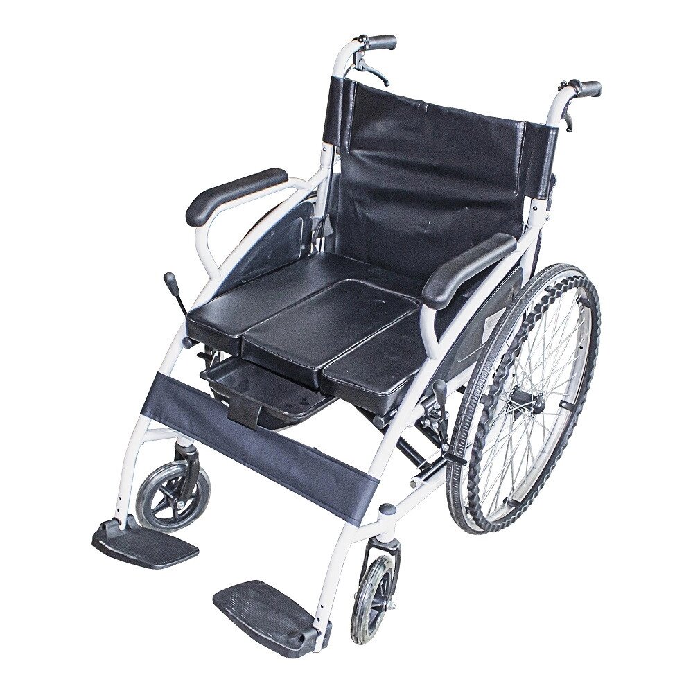 Крісло-коляска із санітарним обладнанням SYIV100-RLD-G01 від компанії Медтехніка ZENET - Товари для здоров'я, затишку та комфорта - фото 1