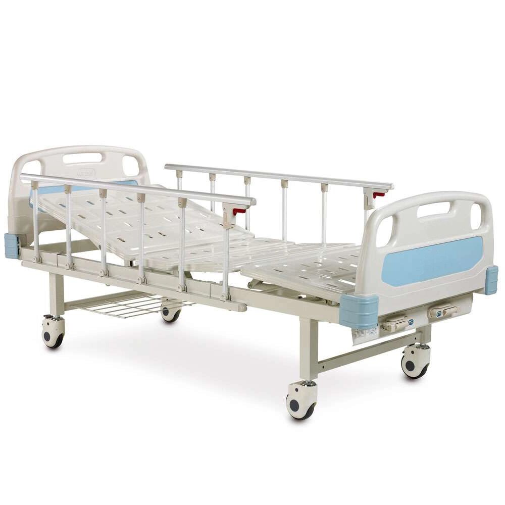 Ліжко КФМ-4 медичне функціональне чотирисекційне з матрацом, огорожами та на колесах. від компанії Медтехніка ZENET - Товари для здоров'я, затишку та комфорта - фото 1