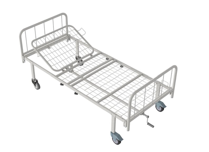 Ліжко медичне функціональне АТОН КФ-2-МП-БМ-К125 з металевими бильцями та колесами125 мм від компанії Медтехніка ZENET - Товари для здоров'я, затишку та комфорта - фото 1