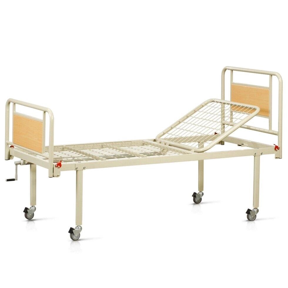 Ліжко механічне функціональне двосекційне на колесах від компанії Медтехніка ZENET - Товари для здоров'я, затишку та комфорта - фото 1