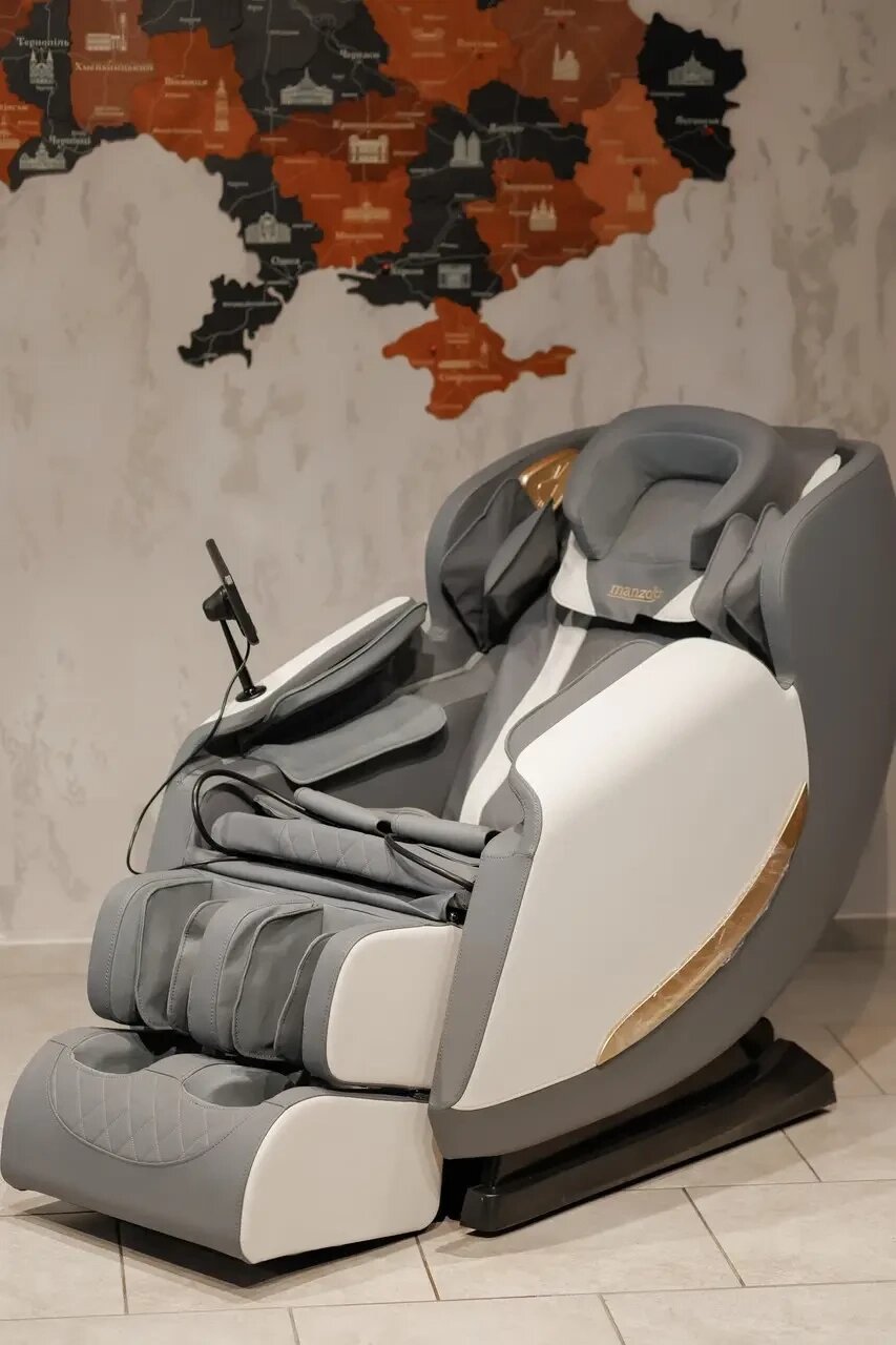Масажне крісло manzoku ease з підігрівом і комбінованим масажем від компанії Медтехніка ZENET - Товари для здоров'я, затишку та комфорта - фото 1