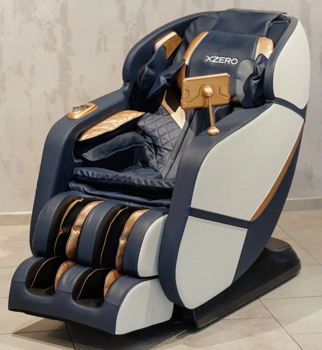 Масажне крісло XZERO Y7 SL Premium Blue з голосовим управлінням функціями від компанії Медтехніка ZENET - Товари для здоров'я, затишку та комфорта - фото 1