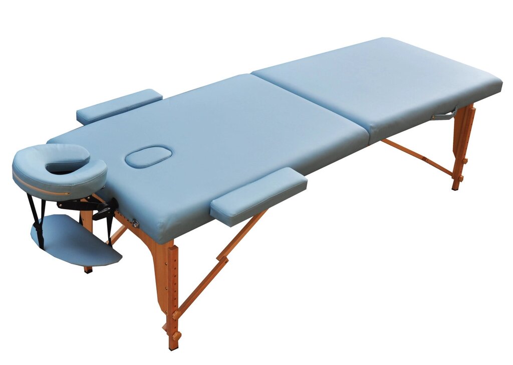 Масажний стіл складний ZENET ZET-1042 LIGHT BLUE розмір L (195*70*61) від компанії Медтехніка ZENET - Товари для здоров'я, затишку та комфорта - фото 1