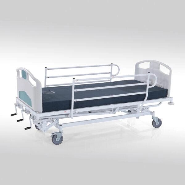 Медичне ліжко 4-х секційне з матрацом BED-15 для пацієнта механічна від компанії Медтехніка ZENET - Товари для здоров'я, затишку та комфорта - фото 1