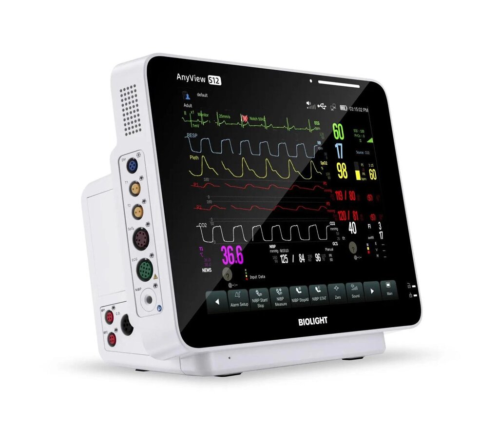 Монітор пацієнта S12 з модулем вимірювання СО2 від компанії Медтехніка ZENET - Товари для здоров'я, затишку та комфорта - фото 1