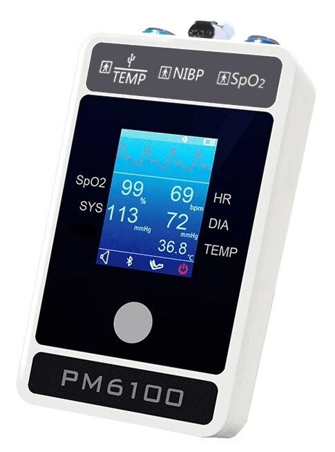 Монітор пацієнта життєво важливих показників Біомед РМ6100 від компанії Медтехніка ZENET - Товари для здоров'я, затишку та комфорта - фото 1
