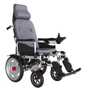 Складний електричний візок для інвалідів з підголовником MIRID D-812