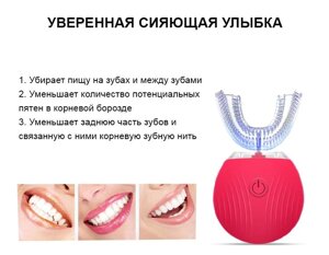 Ультразвукова електрична зубна щітка для вибілювання зубів, очищення від нальоту та масажу ясен BP-958