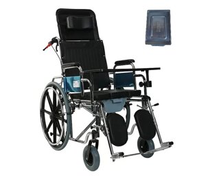 Інвалідна коляска багатофункціональна з санітарним оснащенням Heaco G124