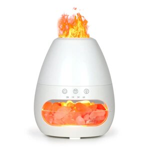 Соляна лампа Firestone-101 з ультразвуковим зволожувачем повітря і нічником з ефектом полум'я