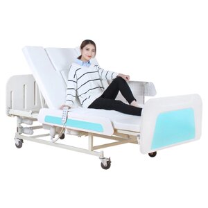 Медичне функціональне електроліжко з туалетом MIRID E36. Широке ліжко для інваліда. Ліжко для реабілітації.