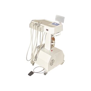 Стоматологічна пневмо-електрична установка СПЕУ-1К із вбудованим компресором, з електричним слиновідсо