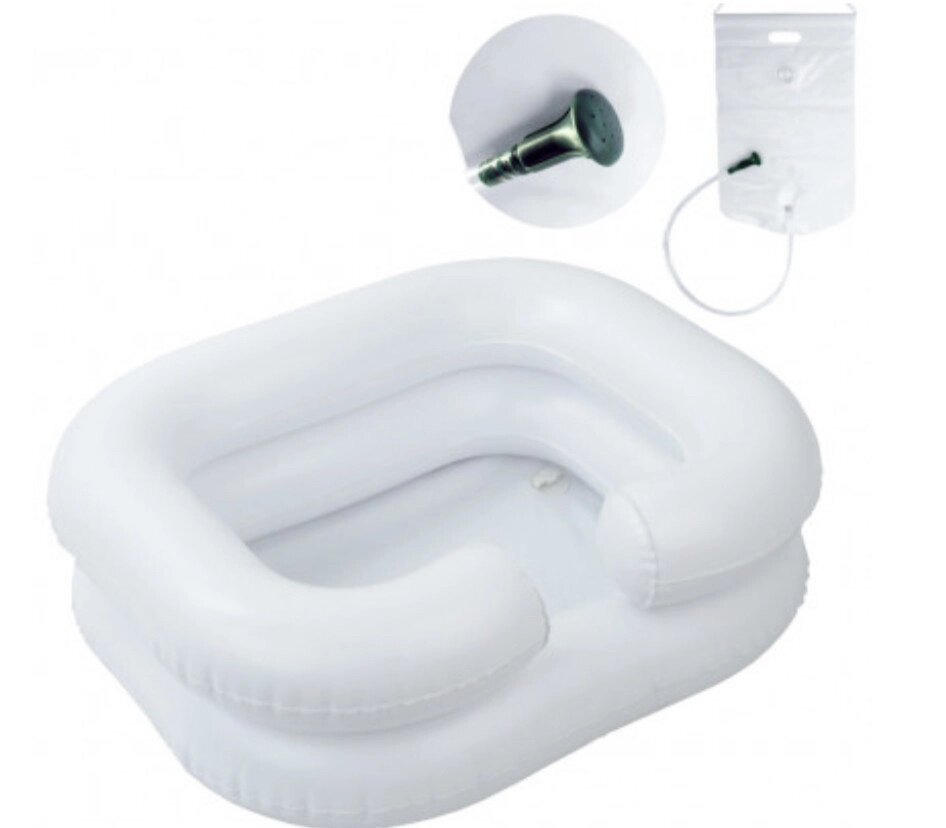 Ванночка для миття голови з резервуаром і лійкою OSD-F-1002 від компанії Медтехніка ZENET - Товари для здоров'я, затишку та комфорта - фото 1