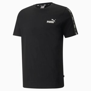 Футболка чоловіча puma Essenttials+ tape mens tee чорна M (50)