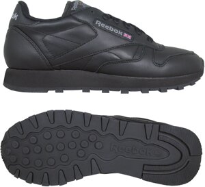 Кросівки Reebok Classic Leather (чорні) 2267 50 / 33cm / us-15 / uk14