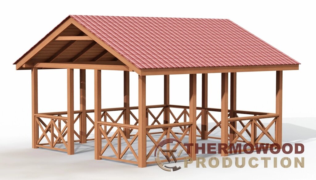 Альтанка 4,5х5,0м від виробника Thermowood Production від компанії Група компаній "Промконтракт ЛТД" - фото 1