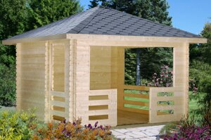 Бесідка з термомомодифікованого бруса 12,25 м2 від виробника Thermo Outdoor Gazebo 103