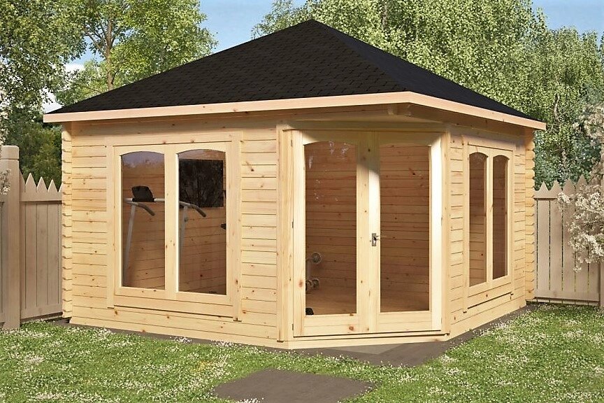 Бесідка з термомомодифікованого бруса 16 м2 від виробника Thermo Outdoor Gazebo 082 від компанії Група компаній "Промконтракт ЛТД" - фото 1