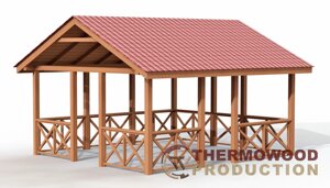 Альтанка 4,5х5,0м від виробника Thermowood Production