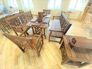 Дерев'яні меблі з масиву термо дуба від виробника, комплект Furniture set - 40