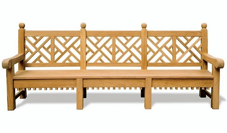 Лавка, лава зі спинкою 2750 х 500 мм від виробника Garden park bench 18 від компанії Група компаній "Промконтракт ЛТД" - фото 1