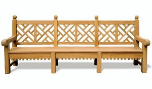 Лавка, лава зі спинкою 2750 х 500 мм від виробника Garden park bench 18 Термодеревина