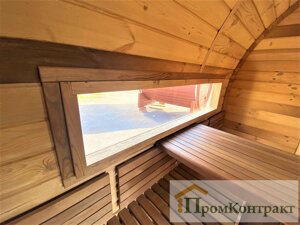 Мобільна баня 6 метрів у стилі Вікінг із душем і кімнатою відпочинку під ключ. Outdoor Sauna Viking