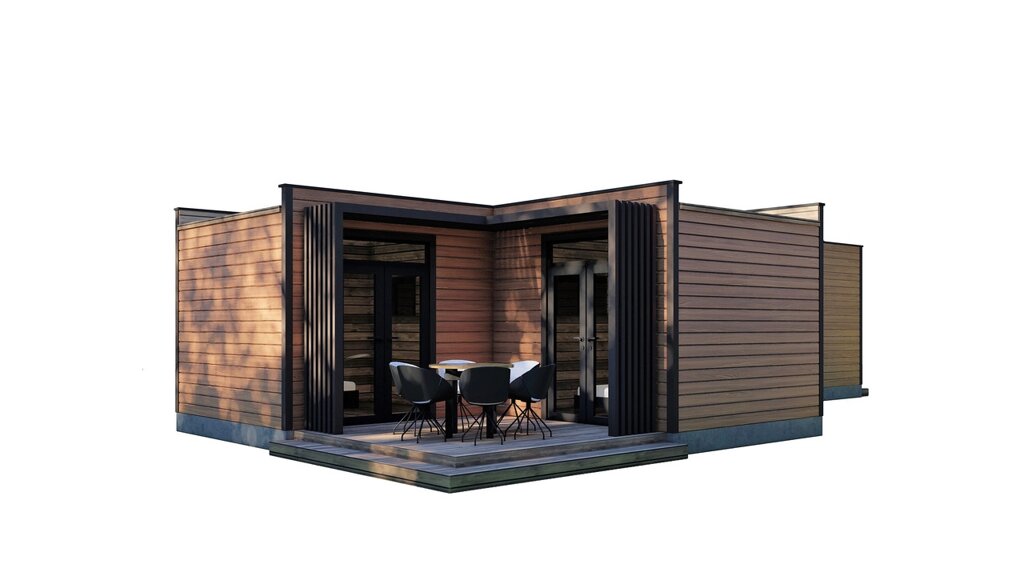 Модульний житловий будинок 80,0 м2 з лазнею Sauna House 2 від Thermowood Production від компанії Група компаній "Промконтракт ЛТД" - фото 1