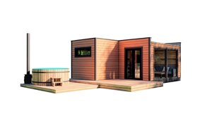 Модульний дачний будинок з банею 6,0х4,6м Sauna House 9 від Thermowood Production