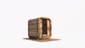 Сауна Mini-Cube з термодерева 1,75х1,3хh2,0м Gartensauna-28 для 2 персон виробництва Thermowood Production