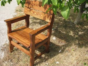 Дерев'яні барні стільці, садові стільці для кафе 660х300 від виробника для дачі, кафе Wooden chair - 06