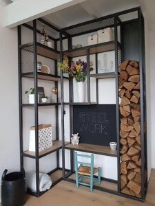 Кутовий стелаж в стилі LOFT (Rack - 235)