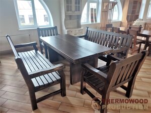 Дерев'яні меблі з масиву сосни з патуванням від виробника, комплект Furniture set — 43