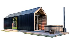 Барнхаус з банею 11,0х2,9м Sauna Barn House 05 від виробника ThermoWood Production