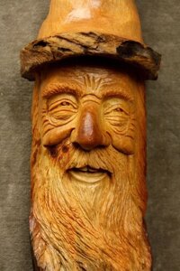 Скульптури з дерева казкових персонажів, ручна різьба по дереву (Hand Carved Artwork 19)