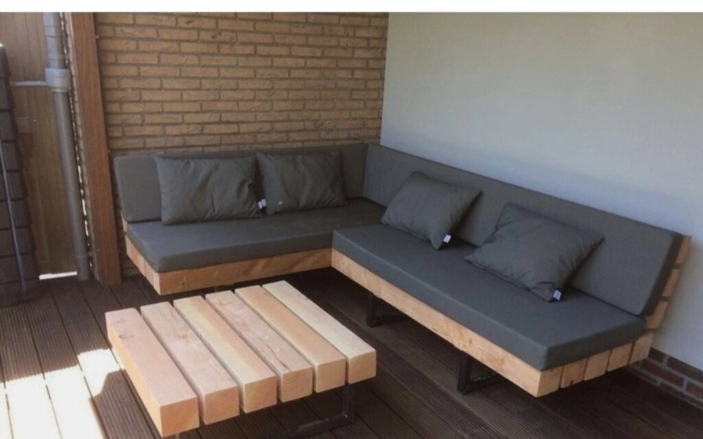 Садова лаунж лавочка в стилі LOFT (Street Bench - 38) від компанії Група компаній "Промконтракт ЛТД" - фото 1