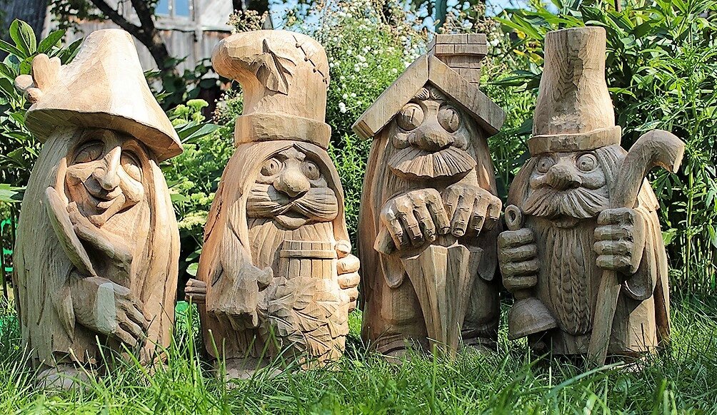 Скульптури з дерева казкових персонажів, ручна різьба по дереву (Hand Carved Artwork 06) від компанії Група компаній "Промконтракт ЛТД" - фото 1