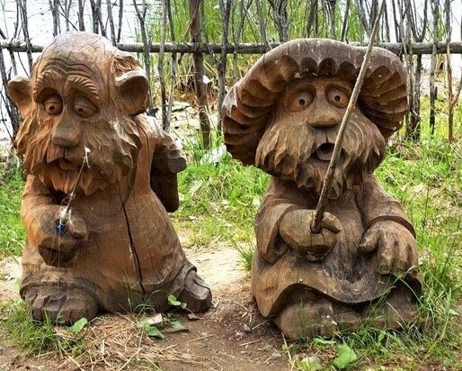 Скульптури з дерева казкових персонажів, ручна різьба по дереву (Hand Carved Artwork 29) від компанії Група компаній "Промконтракт ЛТД" - фото 1