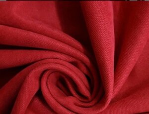 Турецька тканина для штор PETEK, мікровелюр червоного кольору