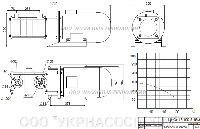 насос цнск 15-100 цнск 15/100 ЦЕНА ЧЕРТЕЖ ПАРАМЕТРЫ ПРОИЗВОДСТВО УКРАИНА