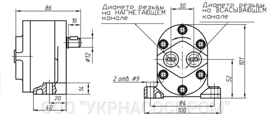 Чертеж насоса Г11-11А