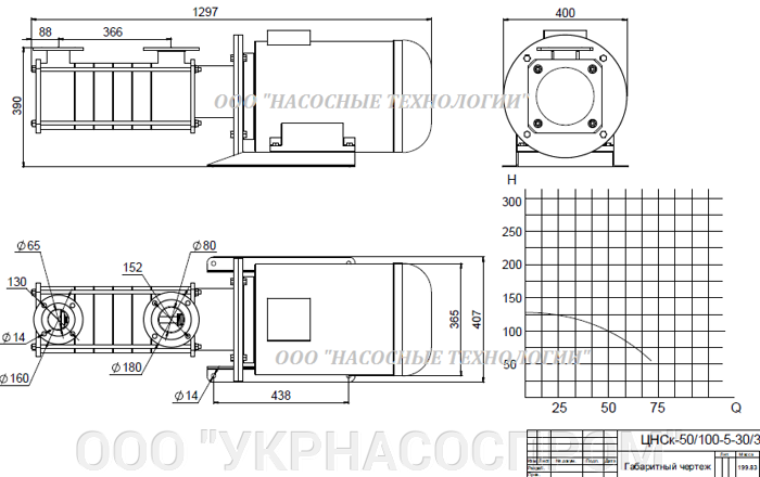 насос цнск 50-100 цнск 50/100 ЦЕНА ЧЕРТЕЖ ПАРАМЕТРЫ ПРОИЗВОДСТВО УКРАИНА