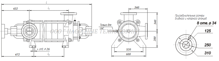 насос ЦНС 60-175 цена чертеж размеры с электродвигателем производство украина