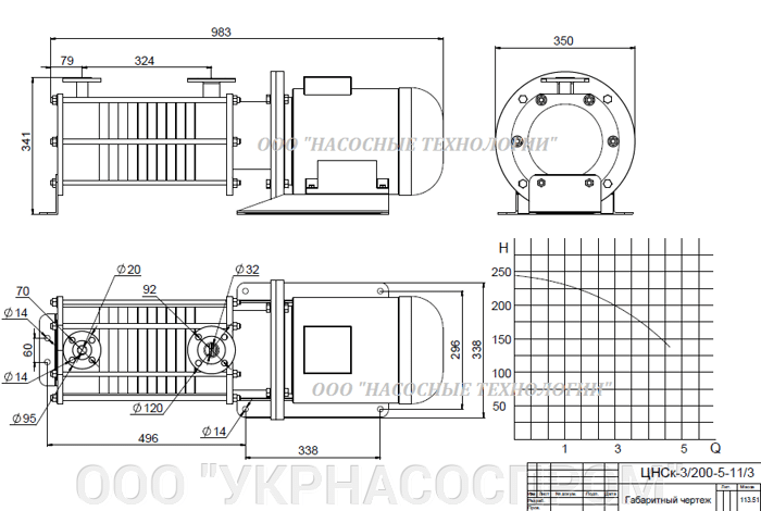 насос цнск 3-200 цнск 3/200 ЦЕНА ЧЕРТЕЖ ПАРАМЕТРЫ ПРОИЗВОДСТВО УКРАИНА