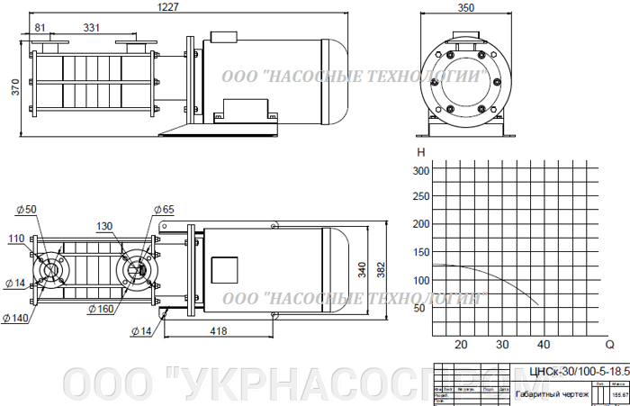 насос цнск 30-100 цнск 30/100 ЦЕНА ЧЕРТЕЖ ПАРАМЕТРЫ ПРОИЗВОДСТВО УКРАИНА