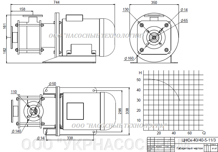 насос цнск 40-40 цнск 40/40 ЦЕНА ЧЕРТЕЖ ПАРАМЕТРЫ ПРОИЗВОДСТВО УКРАИНА