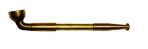 Люлька, мундштук з латуні 140х25х20 мм